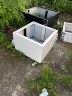 Stalen Plantenbak 75x75x40cm wit !!!OUTLET!!!, Tuin, Vierkant, Nieuw, Ophalen of Verzenden