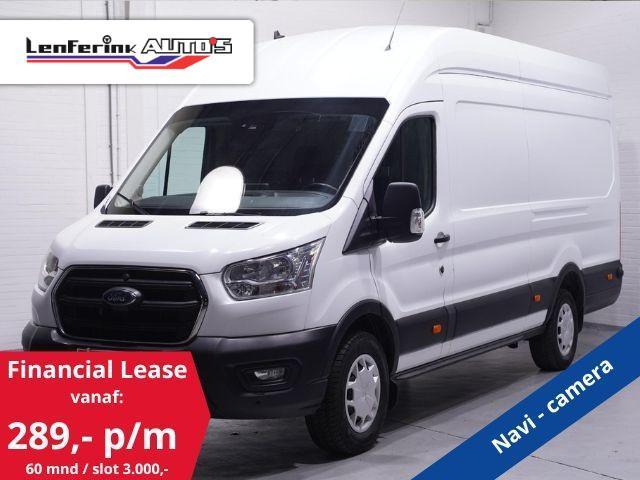 Ford Transit 2.0 TDCi 130 pk L4H3 Trend Navi, Camera Airco,, Auto's, Bestelauto's, Bedrijf, Te koop, ABS, Achteruitrijcamera, Airbags