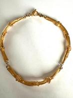 Vintage vergulde choker bijeen gebonden twijgjes, Sieraden, Tassen en Uiterlijk, Antieke sieraden, Ophalen of Verzenden, Overige materialen