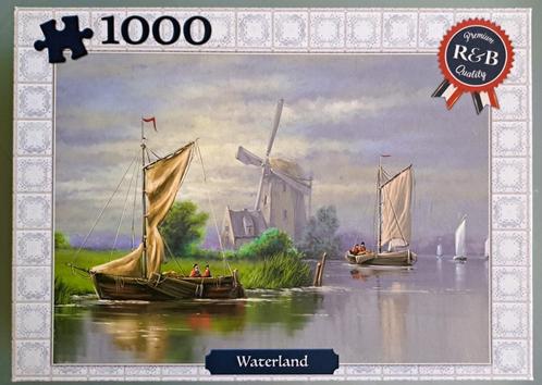 R&B puzzel Waterland 1000 stukjes Premium Quality, Hobby en Vrije tijd, Denksport en Puzzels, Zo goed als nieuw, Legpuzzel, 500 t/m 1500 stukjes