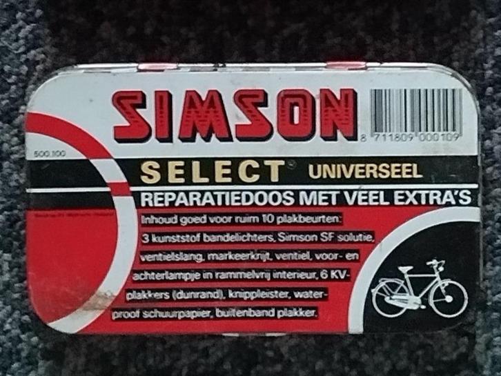 reparatiedoos SIMSON SELECT Universeel, bandenplak, Verzamelen, Blikken, Gebruikt, Overige, Ophalen of Verzenden