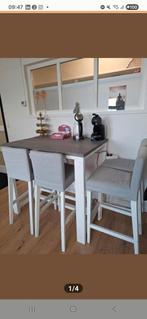 Bar Tafel met 4 Krukken of barstoelen, Huis en Inrichting, 4 krukken, Ophalen, 90 cm of meer