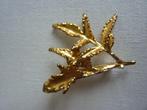 fraaie broche goudkleurig takje met blaadjes 37 mm geen goud, Overige materialen, Verzenden, Minder dan 4 cm, Zo goed als nieuw