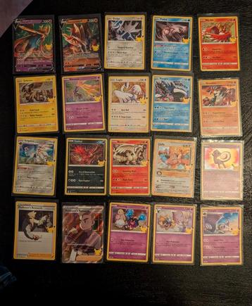 20 Pokemon kaarten van de set Celebrations beschikbaar voor biedingen