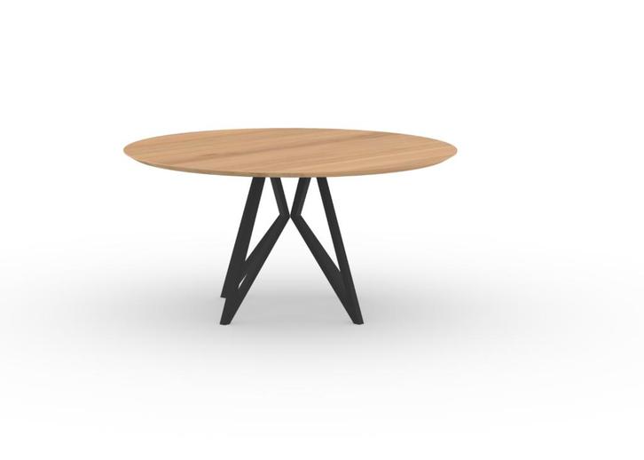 Studio Henk Eettafel 150 cm Rond Eiken Butterfly | €2739, nu, Huis en Inrichting, Tafels | Eettafels, Nieuw, 100 tot 150 cm, 100 tot 150 cm