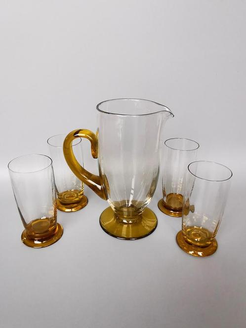 Water kan set glas Copier Leerdam Rozendaal Maastricht ?, Antiek en Kunst, Antiek | Glas en Kristal, Verzenden