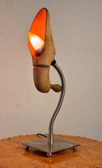 Tafellamp “Holle Voet", Home,Decoratief,Cool,Retro,Design., Gebruikt, Glas, Ophalen of Verzenden