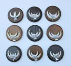 OPRUIMING: 9 x schild tanden EVERZWIJN / WILD ZWIJN, Verzamelen, Dierenverzamelingen, Ophalen of Verzenden, Gebruikt, Wild dier