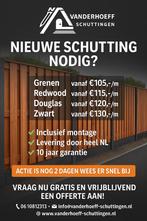 Actie hout-beton schutting v.a. €105,- nog 2 dagen stuur pb!, Ophalen, 1 tot 2 meter, 6 meter of meer, Nieuw