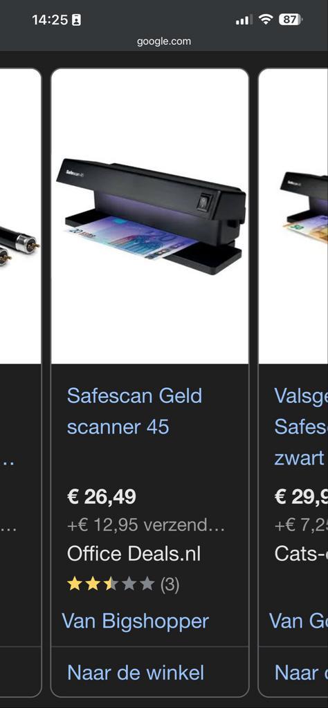 Safescan 45 valsgelddetector, Computers en Software, Scanners, Ophalen of Verzenden