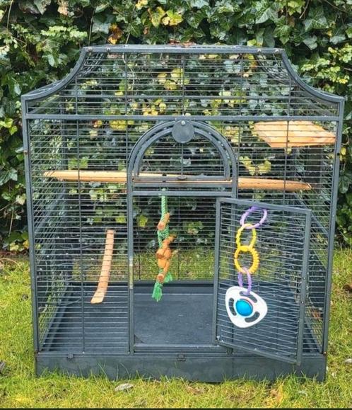 Mooie ruime kooi, Dieren en Toebehoren, Vogels | Hokken en Kooien, Zo goed als nieuw, Vogelkooi, Metaal, Ophalen
