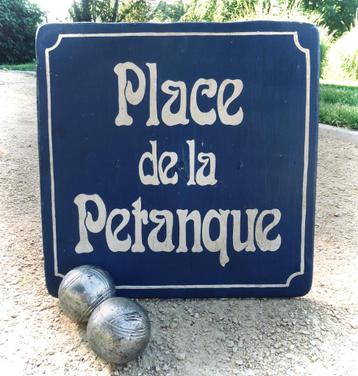 Houten Frans bord / Jeux de Boules / Frankrijk beschikbaar voor biedingen