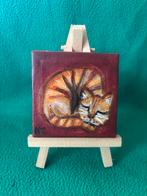 Slapende kat schilderijtje, Ophalen