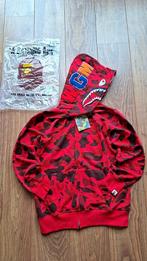 A Bathing Ape (BAPE) Coler Camo Shark Full Zip Hoodie - Red, Kleding | Heren, Truien en Vesten, A bathing ape BAPE, Maat 48/50 (M)