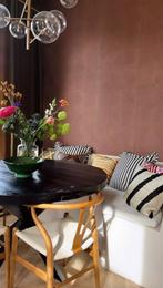 Zwarte Mango Houten Tafel - 130cm, Huis en Inrichting, Tafels | Eettafels, Ophalen, 100 tot 150 cm, Rond, Zo goed als nieuw