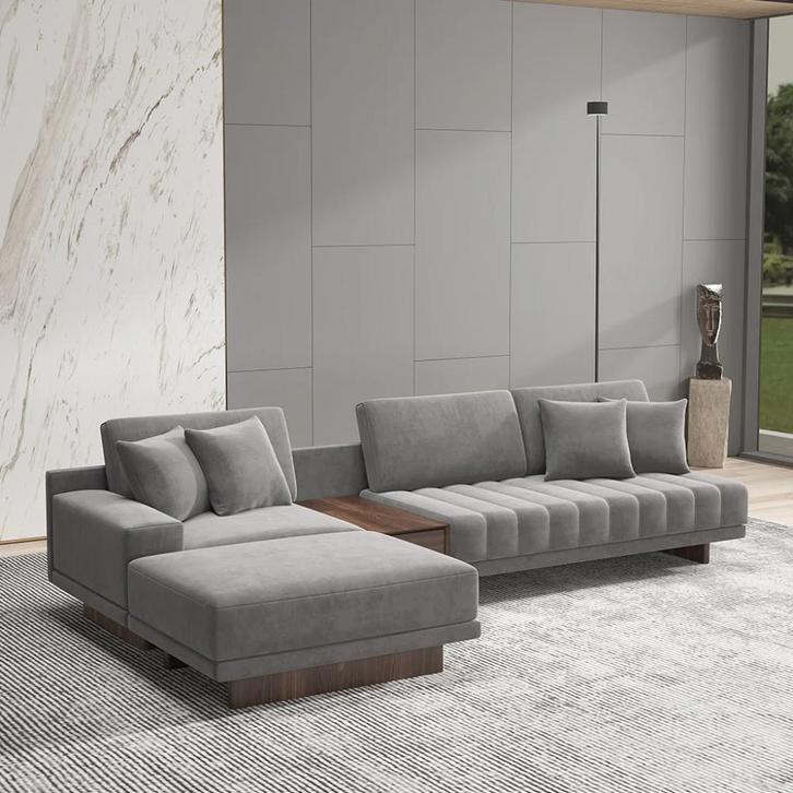 3200mm L-vormige grijze modulaire, Huis en Inrichting, Banken | Sofa's en Chaises Longues, Nieuw, Verzenden