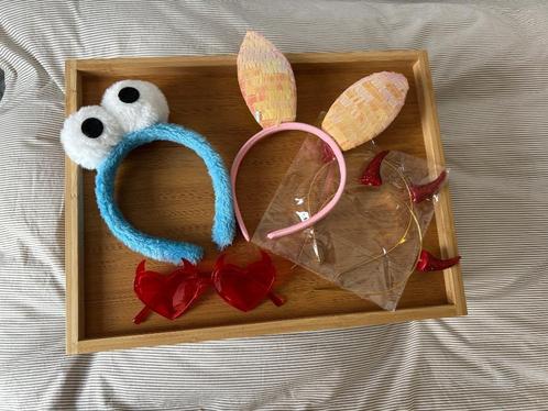 Set verkleed accessoires – brillen & haarbanden (Cookie Mons, Kinderen en Baby's, Carnavalskleding en Verkleedspullen, Zo goed als nieuw