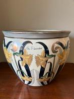 XL Art Deco bloempot van de Italiaanse ontwerper G Fieravino, Rond, Ophalen of Verzenden, Zo goed als nieuw, Minder dan 25 cm