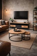 Mangohouten meubelset ( tv meubel + salontafel ), Ophalen, Zo goed als nieuw, 25 tot 50 cm, Minder dan 100 cm