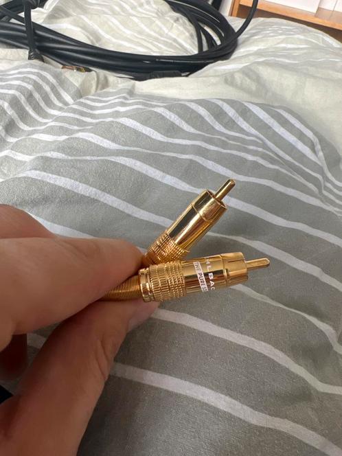 Oehlbach NF 214 RCA interconnect – 50 cm – verguld, Audio, Tv en Foto, Audiokabels en Televisiekabels, Zo goed als nieuw, Overige kabels