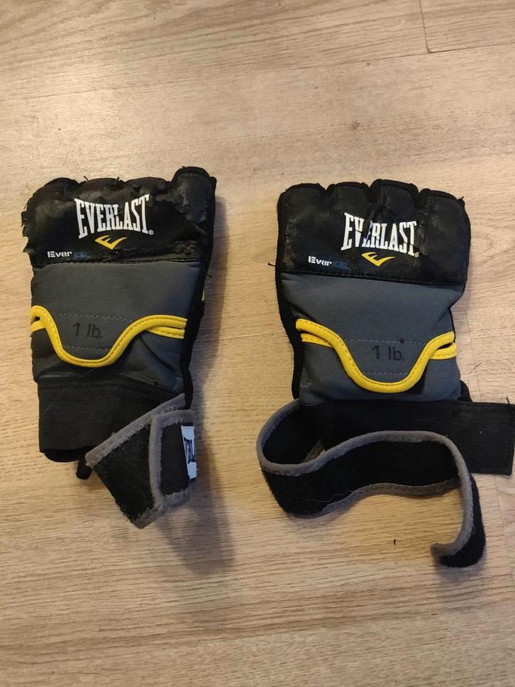 Everlast Gewichtshandschoenen 1lb boksen kickboksen, Sport en Fitness, Vechtsporten en Zelfverdediging, Gebruikt, Overige, Vechtsportmateriaal