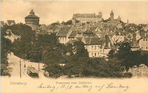 (381-409-033) Nurnberg Panorama vom Hallertor, Verzamelen, Ansichtkaarten | Buitenland, Duitsland, Voor 1920, Verzenden