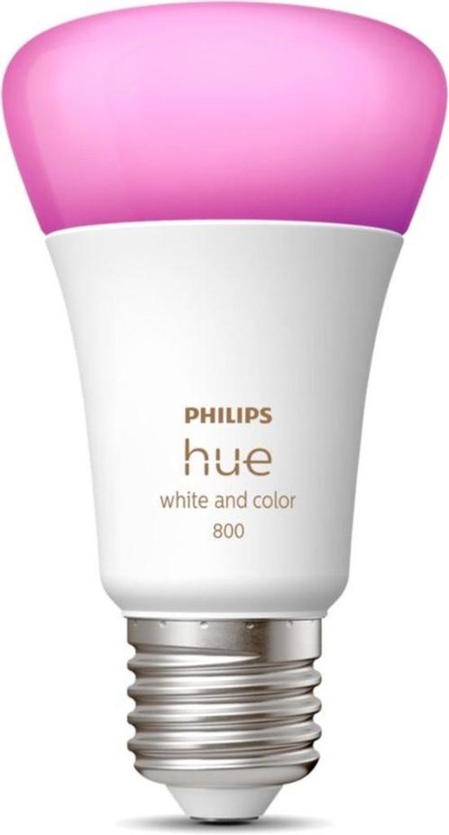 Philips Hue - E27- White and Color - for bridge - 800LM, Huis en Inrichting, Lampen | Losse lampen, Nieuw, Led-lamp, 60 watt of meer