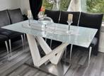 Eettafel 160x90 hoogglans wit, Huis en Inrichting, Tafels | Eettafels, Zo goed als nieuw, 150 tot 200 cm, Rechthoekig, 50 tot 100 cm
