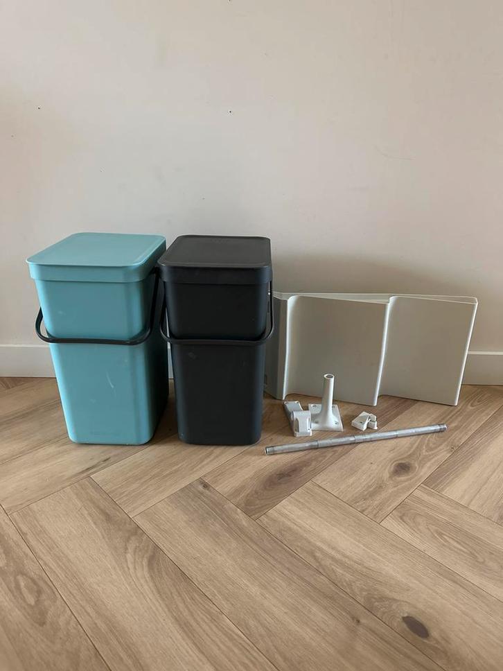 Brabantia Sort & Go Inbouw 16L, Huis en Inrichting, Woonaccessoires | Prullenbakken, Gebruikt, Kunststof, Minder dan 50 cm, 10 tot 20 liter