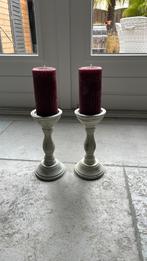 2 kaarsen standaards inclusief 2 riverdale stompkaarsen, Huis en Inrichting, Woonaccessoires | Kandelaars en Kaarsen, Ophalen