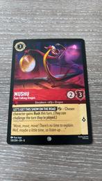 Disney Lorcana Mushu fasttalking dragon 130-204 8JAF nonfoil, Ophalen of Verzenden, Zo goed als nieuw, Losse kaart