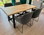 Eettafel en stoelen zgan, Ophalen, Zo goed als nieuw, Rechthoekig