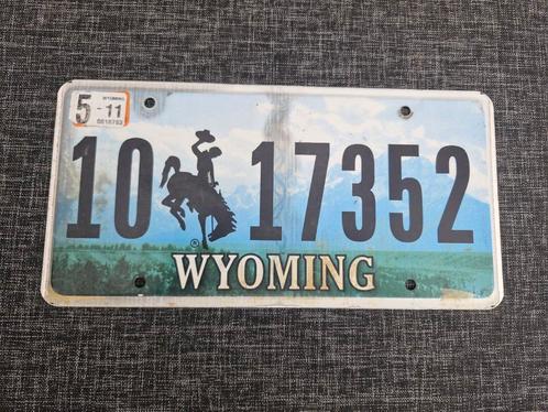 Kentekenplaat Wyoming USA Nummerplaat nummerbord License pla, Verzamelen, Automerken, Motoren en Formule 1, Gebruikt, Auto's, Ophalen of Verzenden