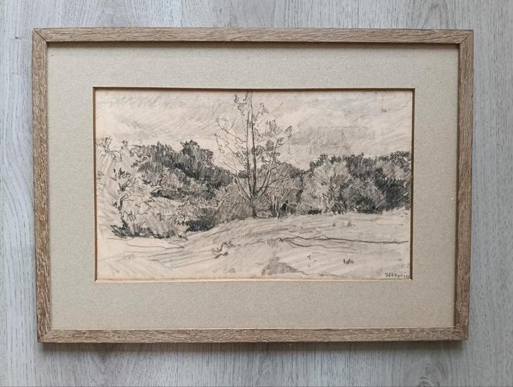 J.A Akkeringa (1861-1942) - Duinlandschap Scheveningen, Antiek en Kunst, Kunst | Schilderijen | Klassiek, Ophalen of Verzenden