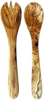 Groot Slabestek van Olijfhout, 30cm Houten Saladebestek, Ophalen of Verzenden, Nieuw, Hout, Minder dan 25 cm