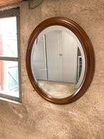 Grote ovalen oude spiegel hout, Ophalen, Minder dan 50 cm, Gebruikt, Minder dan 100 cm
