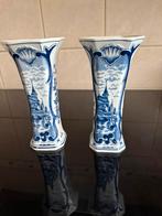 Delftse vazen - handbeschilderd, bloem- en stadsdecor, Antiek en Kunst, Ophalen of Verzenden