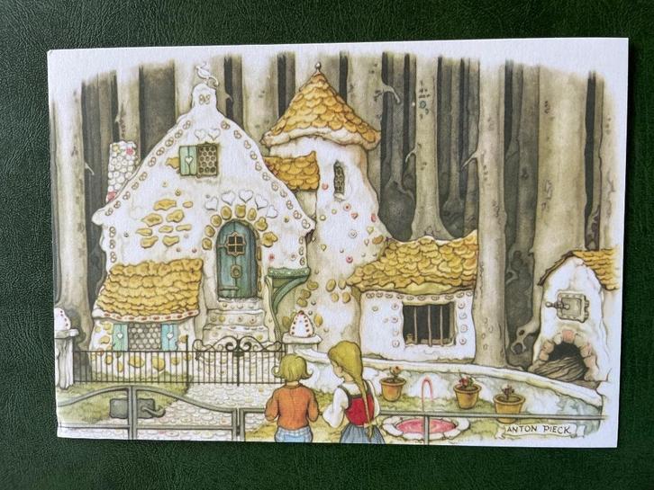 ansichtkaart van De Efteling ; Hans en Grietje uit mapje., Verzamelen, Efteling, Zo goed als nieuw, Overige typen, Verzenden