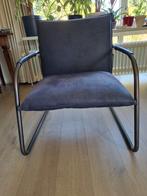 Blauwe stoel., Ophalen, Gebruikt, Minder dan 75 cm, Leer