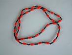 oude kralen ketting rood zwart hout, Ophalen of Verzenden, Rood, Overige materialen