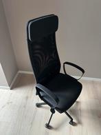 Als Nieuw: IKEA MARKUS Bureaustoel met Hoofdkussen, Ophalen, Zwart, Zo goed als nieuw, Bureaustoel