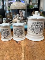 3 porseleinen potten, Overige typen, Overige stijlen, Ophalen of Verzenden, Porselein