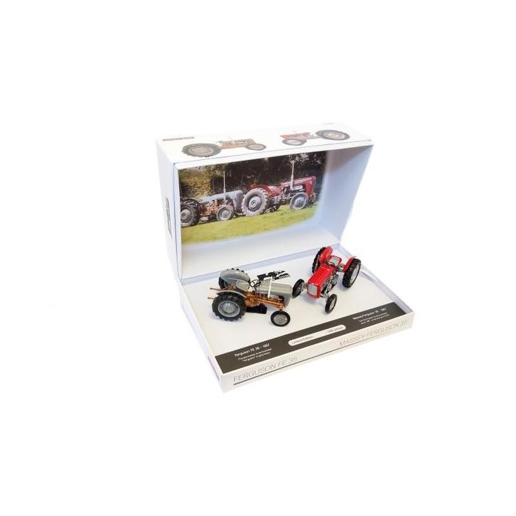 Ferguson FE 35 (1956) en Massey Ferguson 35 (1957) Set, Hobby en Vrije tijd, Modelauto's | 1:32, Nieuw, Tractor of Landbouw, Overige merken