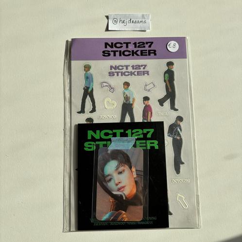 NCT 127 Taeyong merchandise stickers + photocard, Verzamelen, Muziek, Artiesten en Beroemdheden, Zo goed als nieuw, Foto of Kaart