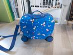 Kinderkoffer 40cm blauw, Sieraden, Tassen en Uiterlijk, Koffers, Wieltjes, Gebruikt, Hard kunststof, Minder dan 50 cm