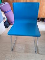 Ikea eettafel stoelen blauw, Huis en Inrichting, Stoelen, Blauw, Gebruikt, Ophalen