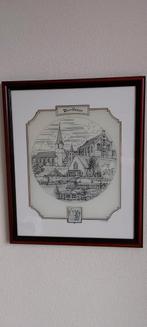 Glasgravure 'Voorthuizen', Antiek en Kunst, Kunst | Etsen en Gravures, Ophalen of Verzenden