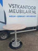Hoge vergadertafel 120cm rond met nieuw blad naar keuze, VST, Ophalen of Verzenden, Zo goed als nieuw, Industriestraat 5