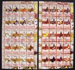 - 660 - 2 Grote Blokken met 40 Vlinders., Verzenden, Gestempeld, Dier of Natuur