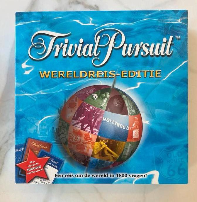 Trivial Pursuit Wereldreis Editie, Hobby en Vrije tijd, Gezelschapsspellen | Bordspellen, Zo goed als nieuw, Een of twee spelers